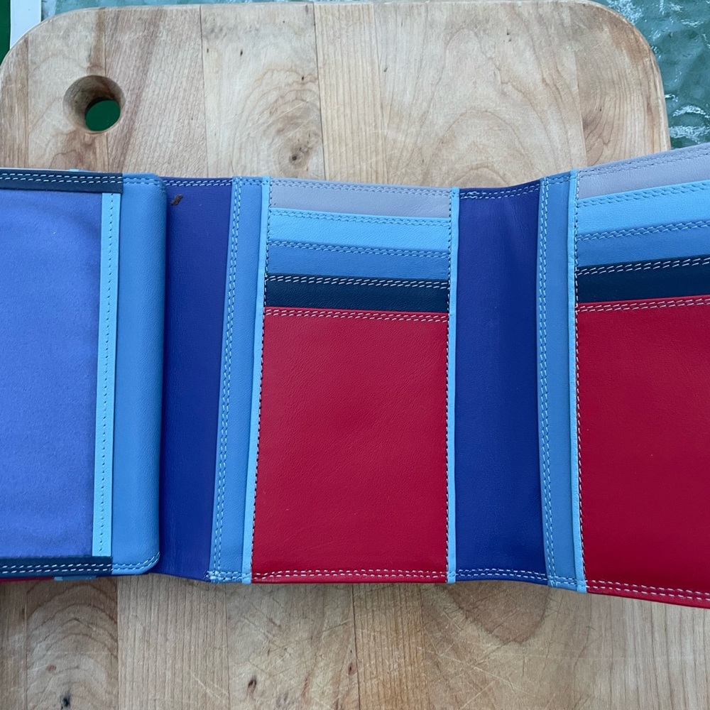 Mywalit beautiful colorful medium trifold wallet with inner leaf